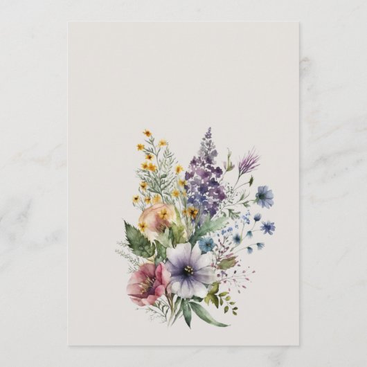 ワイルドフラワーカラフルフローラウォーター結婚カラー メニュー (裏面)