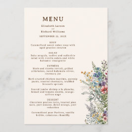 ワイルドフラワーカラフルフローラウォーター結婚カラー メニュー