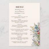 ワイルドフラワーカラフルフローラウォーター結婚カラー メニュー (正面)