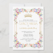 ワイルドフラワーカラフルフローラガーデンクインセアニェラ 招待状 (正面)