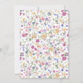 ワイルドフラワーカラフルフローラガーデンクインセアニェラ 招待状 (裏面)