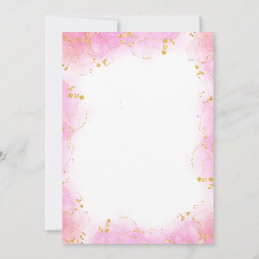 ワイルドフラワーカラフルフローラパルティーブライダルシャワー 招待状 (裏面)