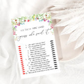 ワイルドフラワーカラフルフローラブライダルシャワーゲーム