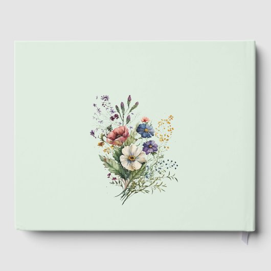 ワイルドフラワーカラフルフローラブライダルシャワー ゲストブック (裏面)