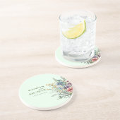 ワイルドフラワーカラフルフローラブライダルシャワー コースター (側面)