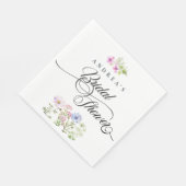 ワイルドフラワーカラフルフローラブライダルシャワー スタンダードランチョンナプキン (角)