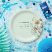 ワイルドフラワーカラフルフローラブライダルシャワー ペーパープレート (パーティー)