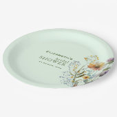 ワイルドフラワーカラフルフローラブライダルシャワー ペーパープレート (アングル)