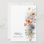 ワイルドフラワーカラフルフローラブライダルシャワー 招待状 (裏面)
