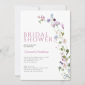 ワイルドフラワーカラフルフローラブライダルシャワー 招待状 (正面)