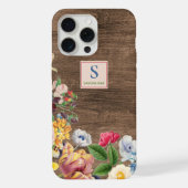 ワイルドフラワーカラフルフローラブーケのアートパターン iPhoneケース (裏面)