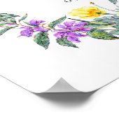 ワイルドフラワーカラフルフローラ書道へようこそ ポスター (角)