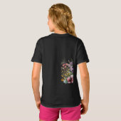 ワイルドフラワーカラフルフローラ水彩誕生日 Tシャツ (裏面フル)