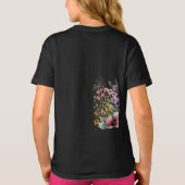 ワイルドフラワーカラフルフローラ水彩誕生日 Tシャツ (裏面)