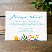 ワイルドフラワーカラフルフローラ結婚ズアコモデーション エンクロージャーカード