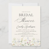 ワイルドフラワーカラフルブライダルシャワーガーデン 招待状 (正面)