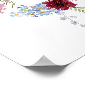 ワイルドフラワーカラフルブライダルシャワーダウンロード可能 ポスター (角)