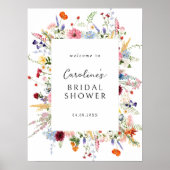 ワイルドフラワーカラフルブライダルシャワーダウンロード可能 ポスター (正面)