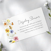 ワイルドフラワーカラフルブライダルシャワーディスプレイシャワー エンクロージャーカード