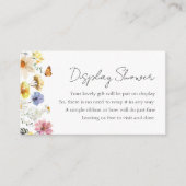 ワイルドフラワーカラフルブライダルシャワーディスプレイシャワー エンクロージャーカード (正面)
