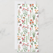 ワイルドフラワーカラフルブライダルシャワーフォト招待状 招待状 (裏面)