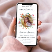 ワイルドフラワーカラフルブライダルシャワーフォト招待状 招待状