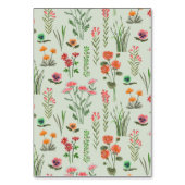 ワイルドフラワーカラフルブライダルシャワー テーブルナンバー (裏面)