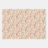 ワイルドフラワーカラフルブライダルシャワー ラッピングペーパーシート (正面3)