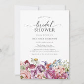 ワイルドフラワーカラフルブライダルシャワー 招待状 (正面)