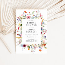 ワイルドフラワーカラフルブライダルシャワー