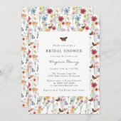 ワイルドフラワーカラフルブライダルシャワー 招待状 (正面/裏面)
