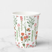 ワイルドフラワーカラフルブライダルシャワー 紙コップ (右)