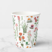 ワイルドフラワーカラフルブライダルシャワー 紙コップ (正面)