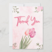 ワイルドフラワーカラフルベイビーシャワーサンキューカード サンキューカード (正面)