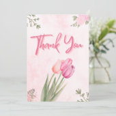 ワイルドフラワーカラフルベイビーシャワーサンキューカード サンキューカード (スタンド正面)