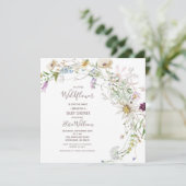 ワイルドフラワーカラフルベイビーシャワーパーティー 招待状 (スタンド正面)