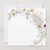 ワイルドフラワーカラフルベイビーシャワーパーティー 招待状 (裏面)