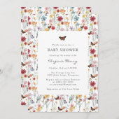 ワイルドフラワーカラフルベイビーシャワー招待状 招待状 (正面/裏面)