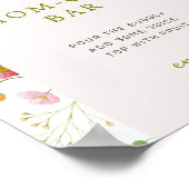 ワイルドフラワーカラフルベイビーシャワー桃佐バーサイン ポスター (角)