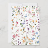 ワイルドフラワーカラフルベビーアドバイス&ウィッシュズゲームカード 招待状 (裏面)