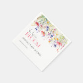ワイルドフラワーカラフルベビーイン開花ベビーシャワー スタンダードカクテルナプキン (角)