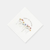 ワイルドフラワーカラフルベビーイン開花ベビーシャワー スタンダードカクテルナプキン (角)