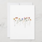 ワイルドフラワーカラフルベビーイン開花ベビーシャワー 招待状 (裏面)
