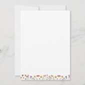 ワイルドフラワーカラフルベビー単語スクランブルカード 招待状 (裏面)