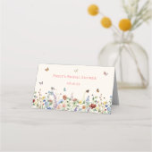 ワイルドフラワーカラフルベージュメドウ プレイスカード (裏面)