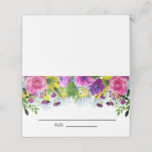 ワイルドフラワーカラフルベージュ結婚ズ プレイスカード (外部開封)