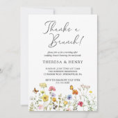 ワイルドフラワーカラフルボタニッ結婚クスブランチ 招待状 (正面)