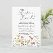 ワイルドフラワーカラフルボタニッ結婚クスブランチ 招待状 (スタンド正面)
