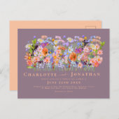 ワイルドフラワーカラフルボホシック結婚ズ ポストカード (正面/裏面)