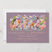 ワイルドフラワーカラフルボホシック結婚ズ 招待状 (正面)